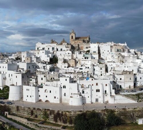View of Ostuni, the white city in Puglia