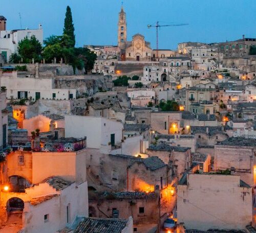 view of matera one of southern italy's food capitals