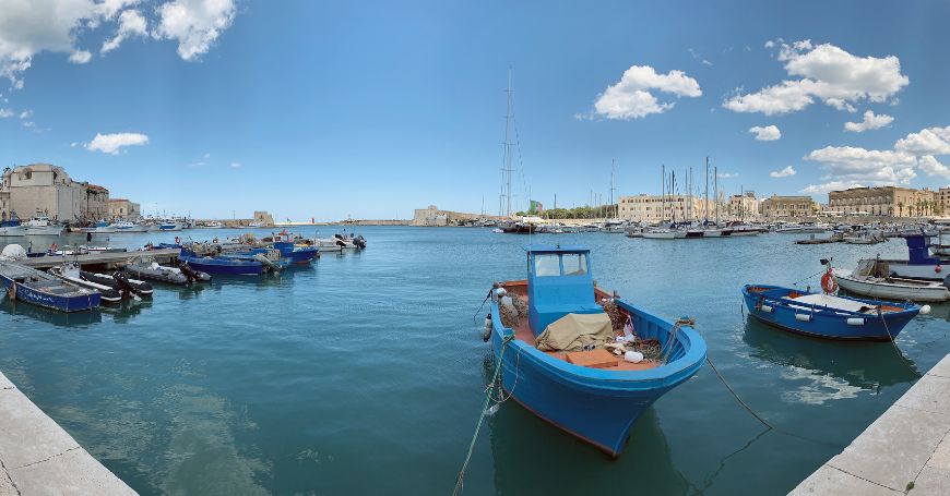 Ship in the Harbour of Trani