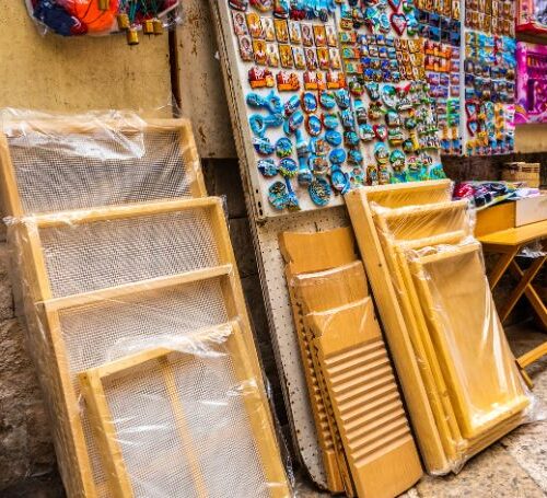 Typical products of a market in Bari
